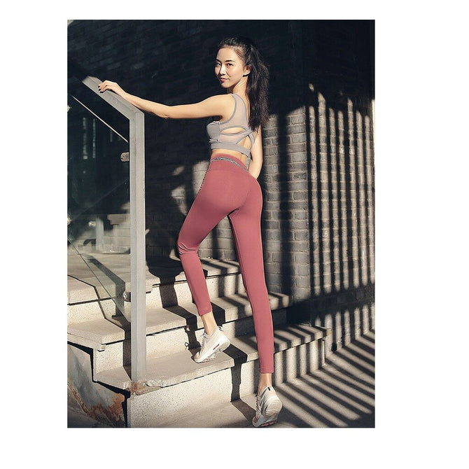 Womens' sports Bra slim legging outdoor running dancing yoga suit Y26B0372 + Y26K0387