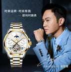 2022 OLEVS new men's watch automatic mechanical watch multifunctional hollow men's watch 6663