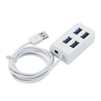4 Ports External USB Hub High Speed Charging Sync Data Transfer USB 2.0 Splitter for Tablet PC Computer Phone