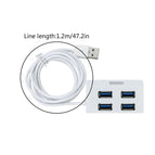 4 Ports External USB Hub High Speed Charging Sync Data Transfer USB 2.0 Splitter for Tablet PC Computer Phone