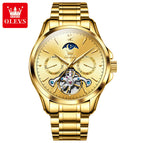 2022 OLEVS new men's watch automatic mechanical watch multifunctional hollow men's watch 6663