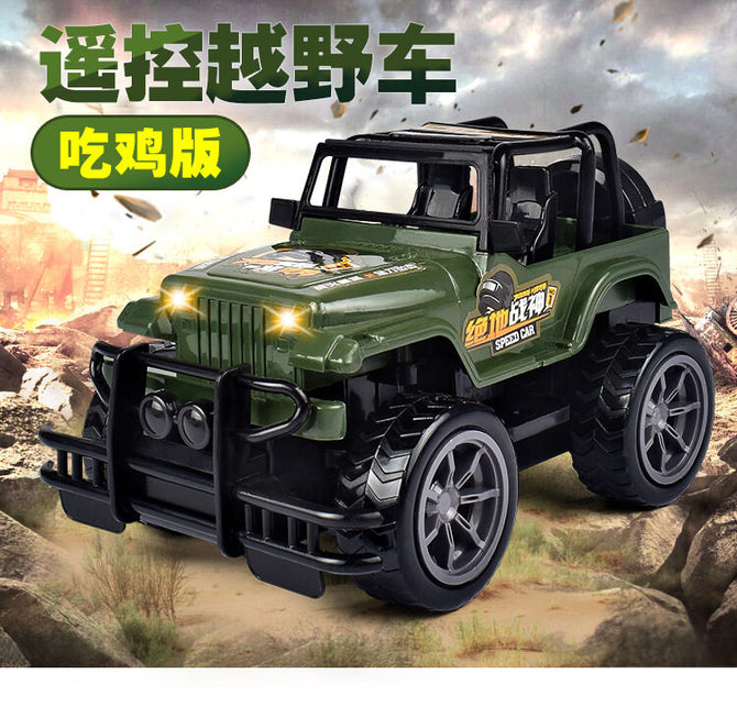 Eating chicken remote control cross country vehicle four way charging remote control military model toy