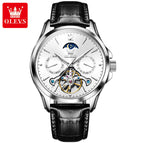 2022 OLEVS new men's watch automatic mechanical watch multifunctional hollow men's watch 6663
