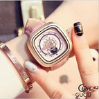 2019 Women's Watches GUOU Ladies Watch Brand Reloj Fashion Rose Gold Bracelet Dress Calendar Watch Women relogio feminino saat