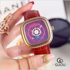 2019 Women's Watches GUOU Ladies Watch Brand Reloj Fashion Rose Gold Bracelet Dress Calendar Watch Women relogio feminino saat