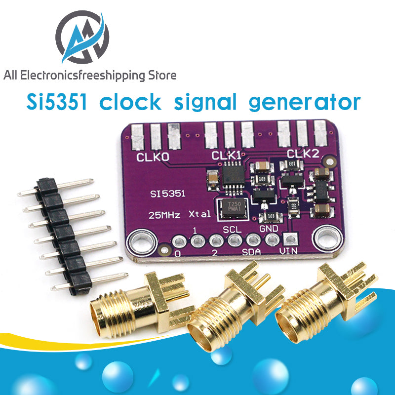 thumbnail image 2 of CJMCU-5351 Si5351A I2C Clock Generator Breakout Board For Arduino Projects 2 of 5