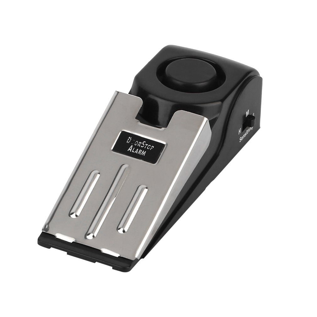 Mini Wireless Vibration Triggered Home Wedge Shaped Stopper Alert Secu pfdeal Mini Wireless Vibration Triggered Home Wedge Shaped Stopper Alert Secu pfdeal