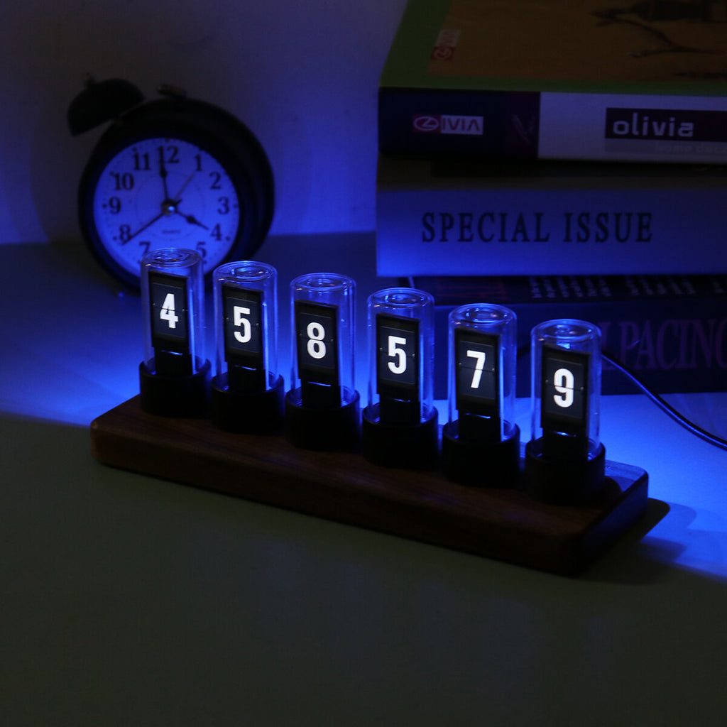 DIY 6Bit IPS Retro Glows Analog Nixie Tube Clock Kit Programmable Dis