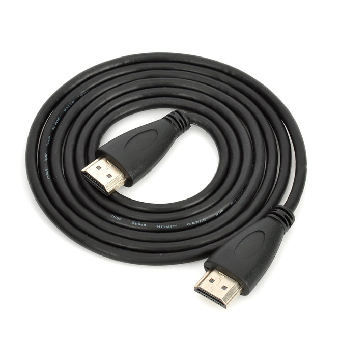 Gold Plated HDMI V1.4 Male to Male Connection Cable - Black (1.5m)