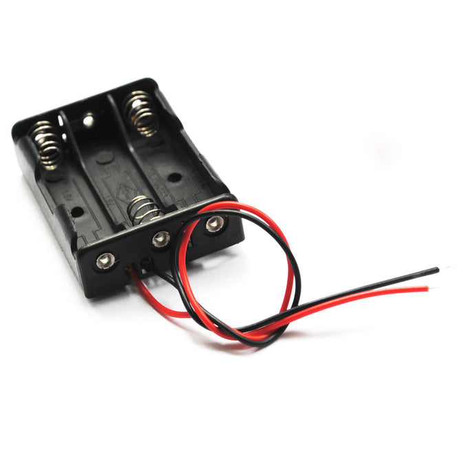 3 x AA Batteries Holder Case Box with Leads