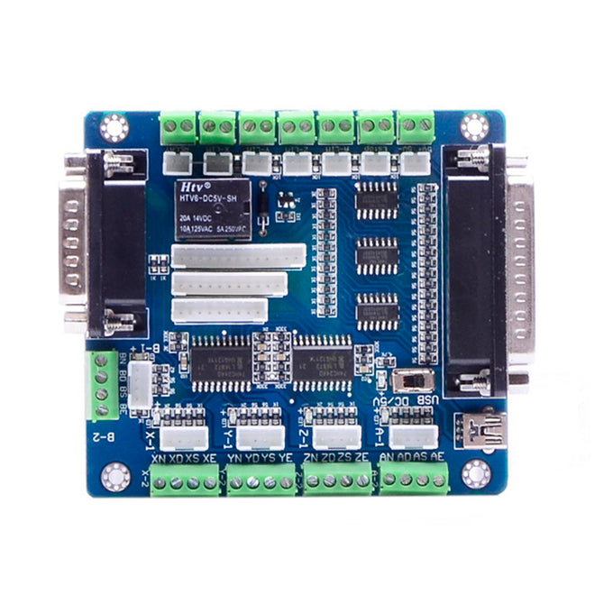 5 Axis CNC Breakout Board for Stepper Motor Driver with DB25 Cable