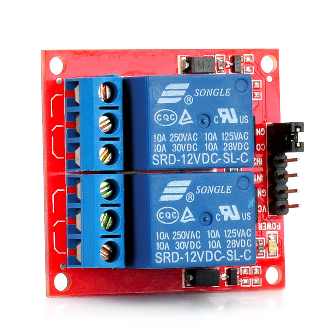 2-Channel 12V High Level Trigger Relay Module for Arduino