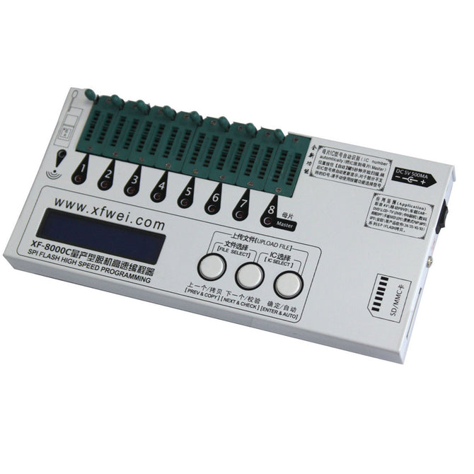 XF-8000C Universal Mass-Production SPI Flash Programmer - Milky White + Green
