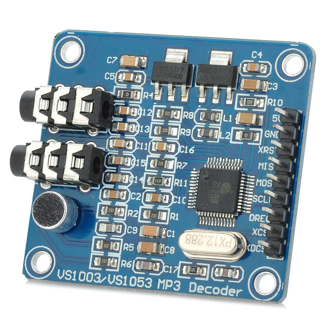 Quality VS1053 On-board Recording MP3 Development Module Board - Blue