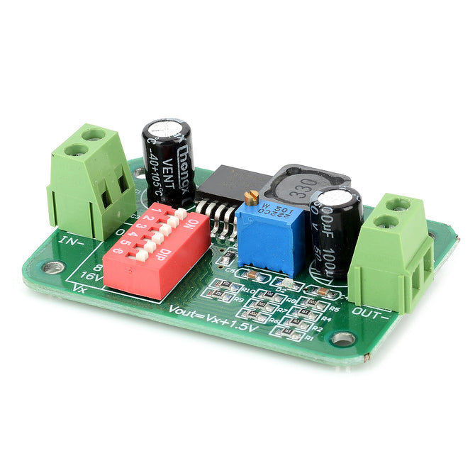 LM2596 DC-DC Adjustable Step-Down Power Supply Module - Green + Black