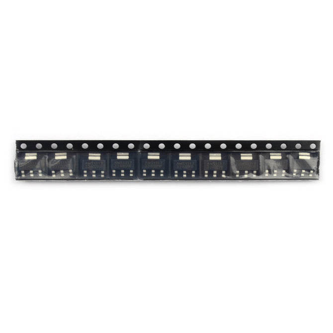 AMS1117-3.3V Power Supply IC / Buck IC / Linear Regulator SOT-223 - Black (10PCS)