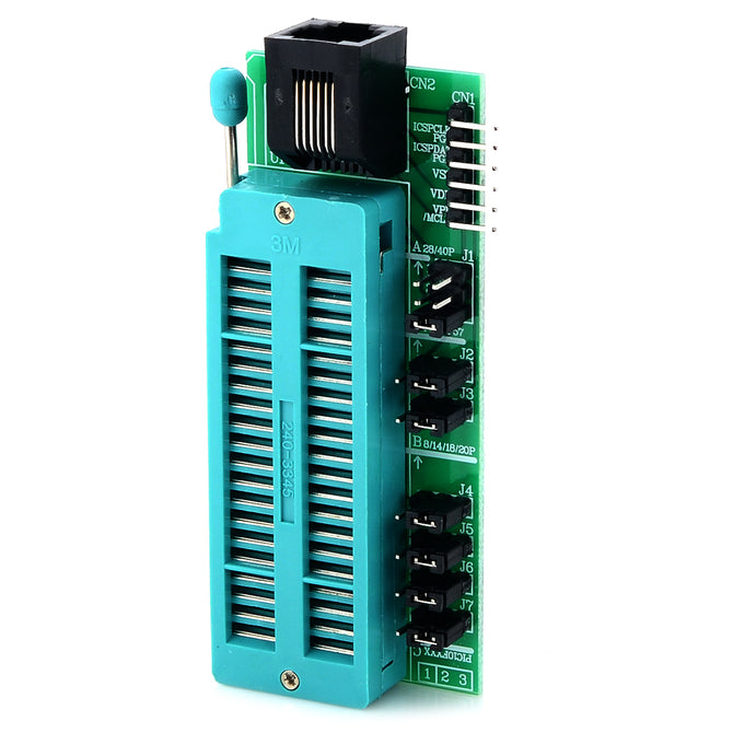 Universal ABS Programming Block / Seat for ICD2 / PICKit 2 / 3 - Green