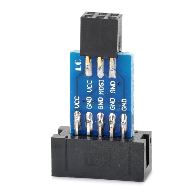 AVRISP USBASP STK500 10pin to 6pin Converting Board - Deep Blue