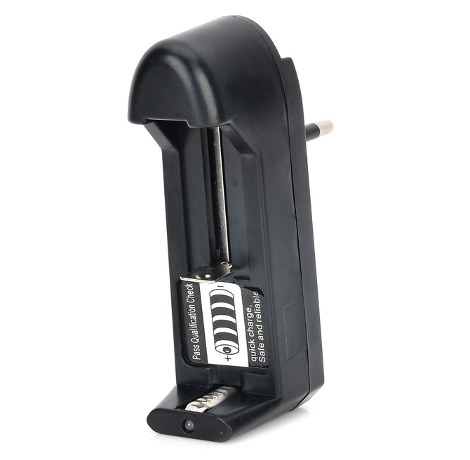 1-Slot Battery Charger for 18650, 14500, 16340, 18350 (EU/100~240V)