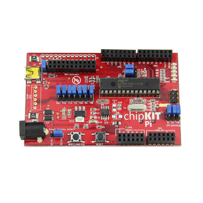 Compatible chipKIT Pi for Raspberry Pi Based on PIC32MX250F128B MCU for Arduino - Red