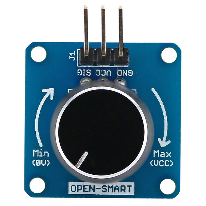 Rotary Angle Sensor w/ Potentiometer Volume Control for Arduino Black