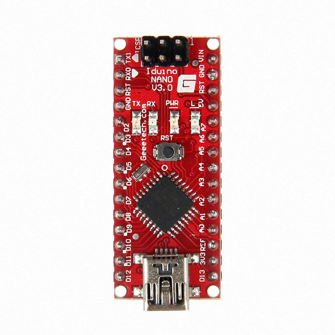 Geeetech Iduino Nano 168 Atmega168 5V 16MHz Microcontroller Board for Arduino - Red