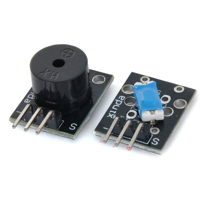 Passive Buzzer + Tilt Switch Module - Black