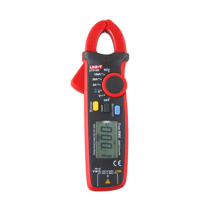 UNI-T UT210E 100A 1.8" LCD Mini Clamp Multimeter - Red+Black Grey