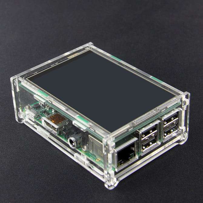 Acrylic Case for 3.5" PI TFT and Raspberry Pi B+ - Transparent