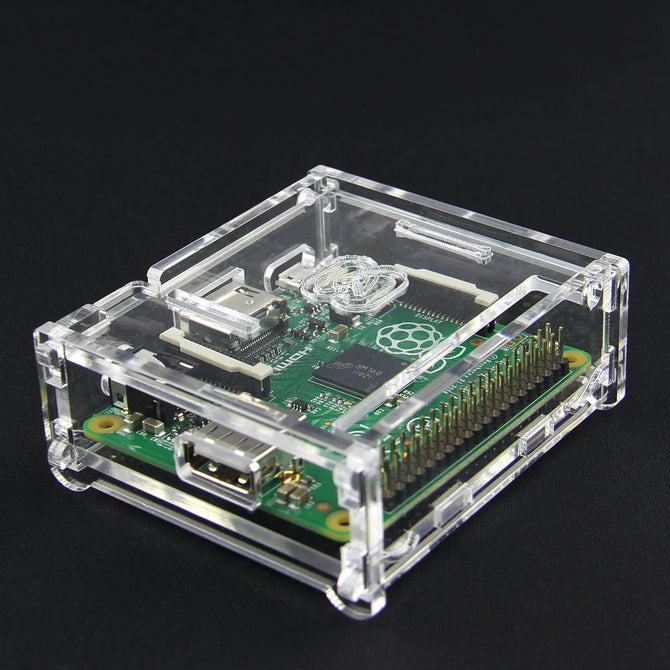 2-in-1 Raspberry Pi Model A+ (Made in UK) + Acrylic Case Kit - Green