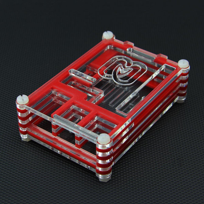 Protective Acrylic Rainbow Case for Raspberry Pi B+, 2 Model B