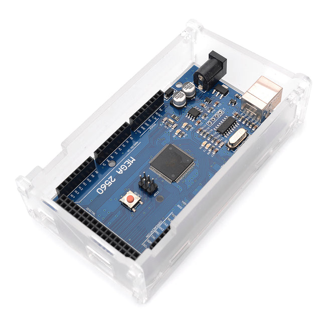 MEGA2560 R3 Development Board + Acrylic Case Shell Set for Arduino