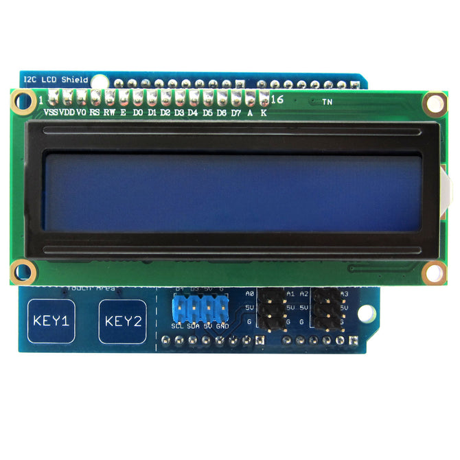 I2C LCD 1602 Display Module w/ Touch Keys for Arduino UNO / Mega2560