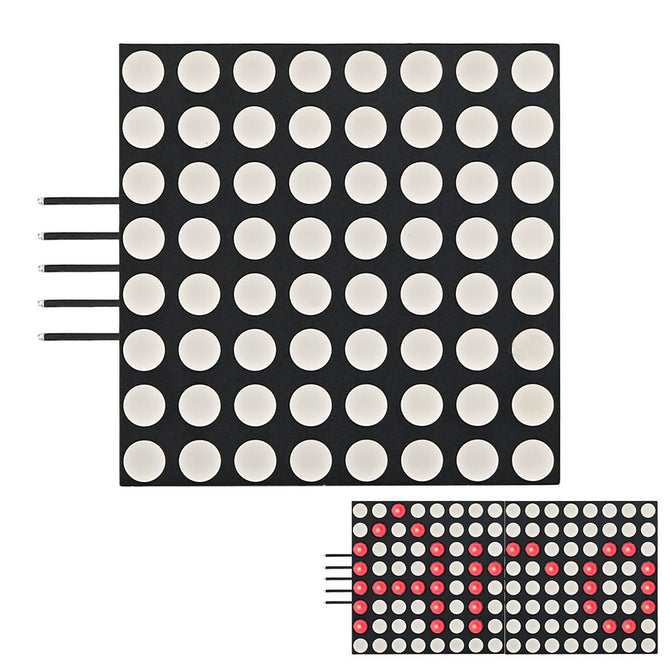 1.8 8X8 Red LED Matrix Display Module with SPI interface for Arduino