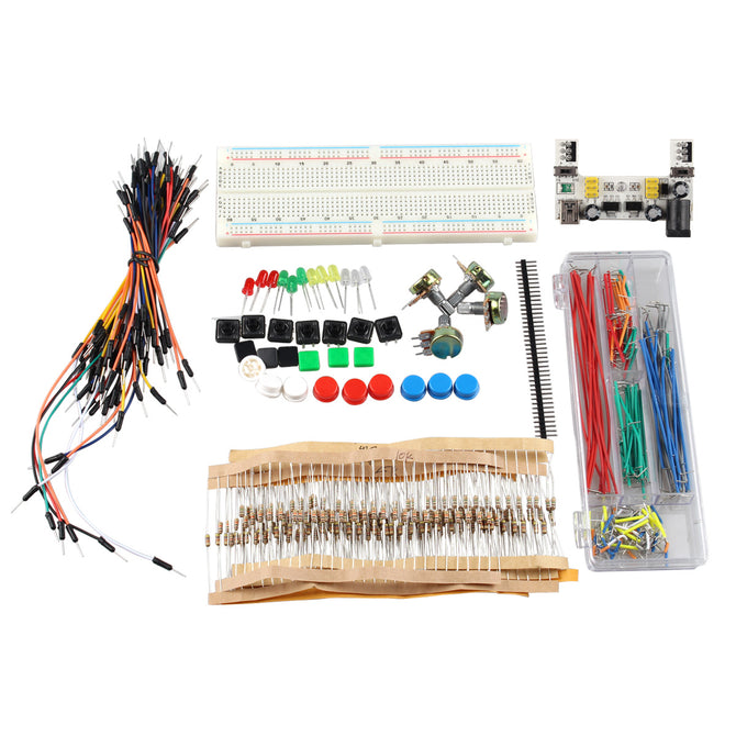 DIY Electronic Components Kit with Breadboard Power Module