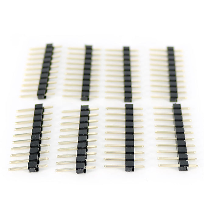 10P Male Pin Header Kit for Arduino Expansion Shield - Black (50PCS)