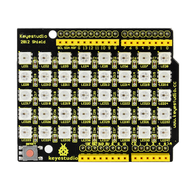 Keyestudio 40 RGB LED 2812 Pixel Matrix Shield for Arduino