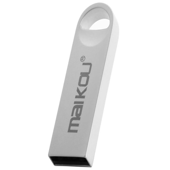 Maikou MK-202 16GB Metal USB 2.0 Flash Drive U Stick - Silver Grey