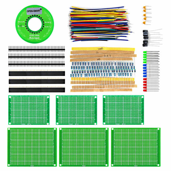 OPEN-SMART PCB Experiment Board Kit w/ Tin Wire / LED / Pin Header