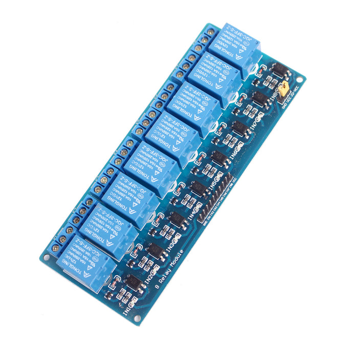 DIY 8 Channel 12V Relay Module with Optocoupler PLC Relay Controller