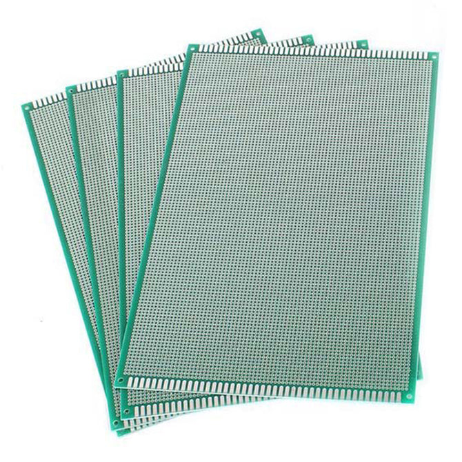20 x 30CM Universal Single-sided PCS Roadboards (4Pcs)- Green + Silver