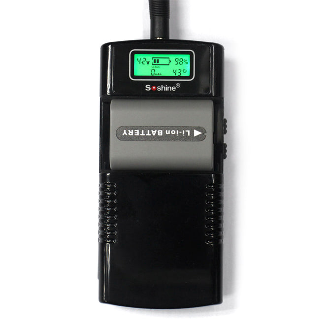 SOSHINE LCD Universal Charger for Li-lon Battery 3.7V 7.4V (EU Plug)