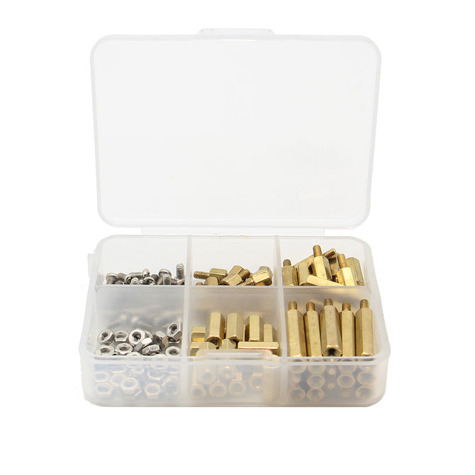 120Pcs/Lot M2.5 Brass Spacer+Screw+Nut Kits w/ Case for Raspberry Pi