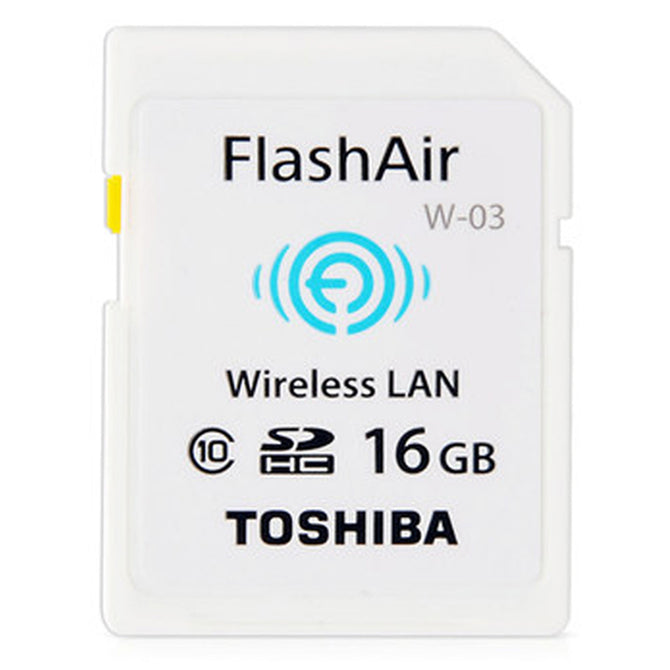 Toshiba Wi-Fi SD16GB FlashAir Wireless LAN W-03 SDHC16GB Memory Card - White (16GB / Class10)