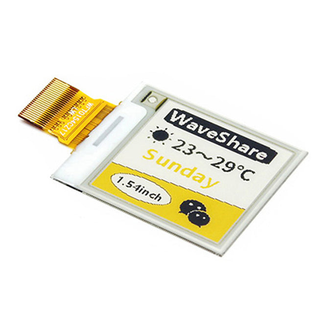 Waveshare 152x152 1.54 Inches E-Ink Raw Display Panel with Yellow / Black / White Three-color