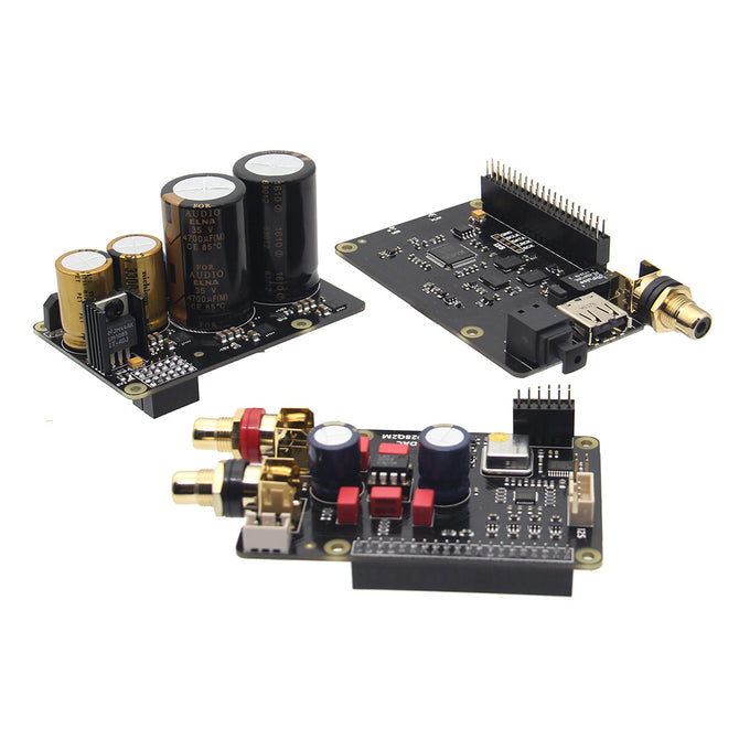 Geekworm Raspberry Pi X20 HiFi Audio Kit (X20 ES9028Q2M DAC Board + X10-I2S Board + X10-PWR Power Supply Board)