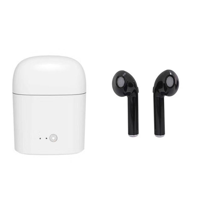 IP67 Waterproof Mini Wireless Bluetooth Music Headphones with Charging Box - Black