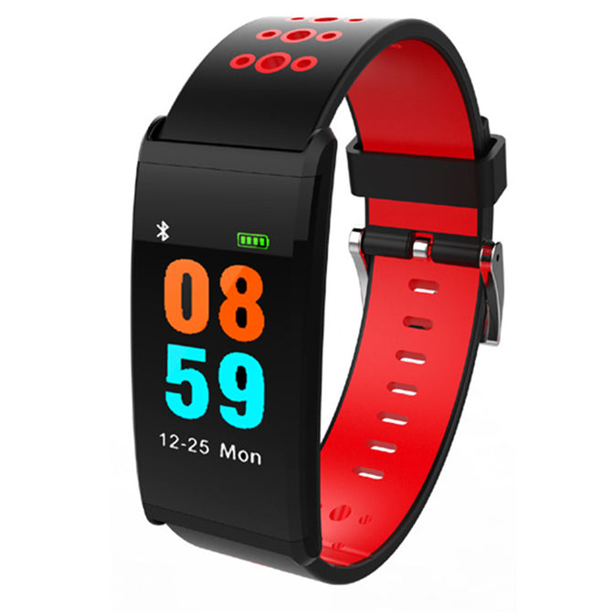 X20 Color Screen Bluetooth Smart Bracelet with Heart Rate, Blood Pressure, Blood Oxygen Monitoring, IP68 Waterproof - Red