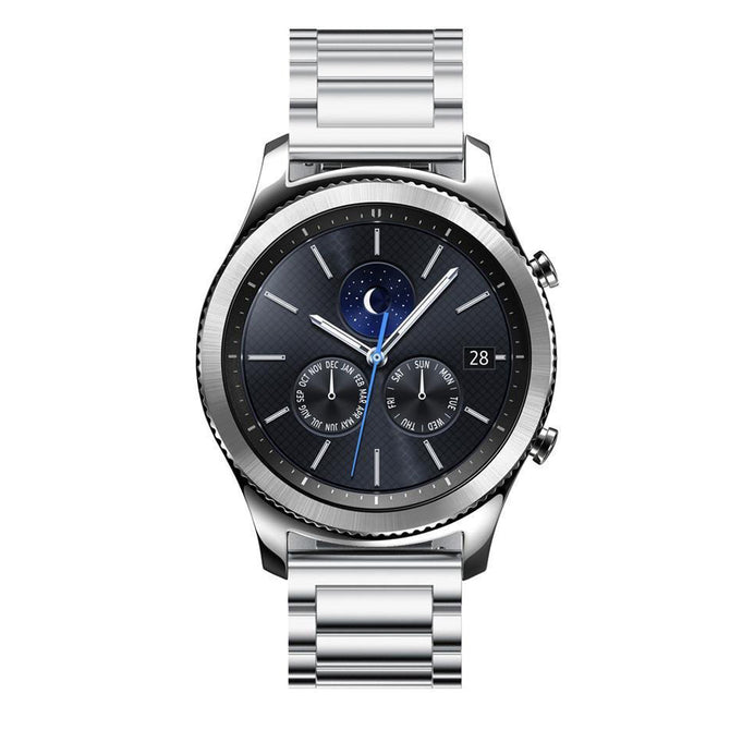 Luxury Stainless Steel Watch Band w/ Butterfly Buckle for Samsung Gear S3 Classic Border Bracelet - Silver