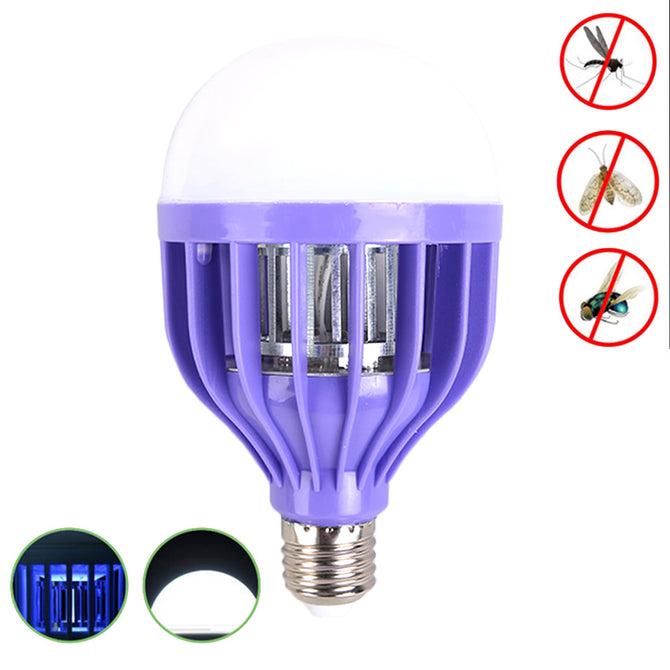 YouOKLight E27 12W 3 Mode Bug Mosquito Zapper 12-2835 SMD LED Light Bulb Insect Fly Killer, Built in Insect Trap
